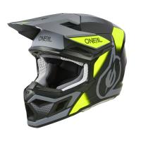 Oneal Шлем кроссовый 3Series Neon Vision V.24 серый/желтый в Ярославле