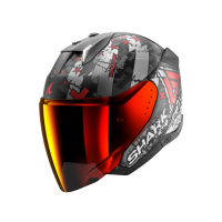 Shark Шлем Skwal I3 Jet Hellcat Mat Black/Chrome/Red в Ярославле