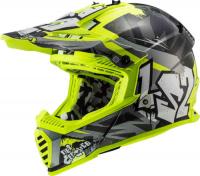 LS2 Шлем MX437 Fast Mini Crusher Черно-желтый в Ярославле