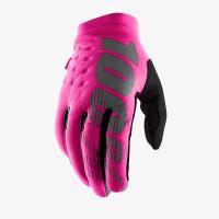 100% Мотоперчатки текстильные женские Brisker Neon/Pink/Black в Ярославле