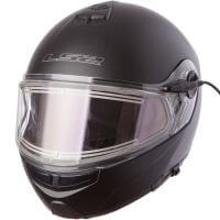 LS2 Мотошлем снегоходный FF325 Strobe Electric Snow Solid Черный Матовый в Ярославле