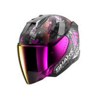 Shark Шлем Skwal I3 Jet Hellcat Mat Black/Chrome/Violet в Ярославле