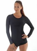 Brubeck Футболка женская дл.рукав Comfort Wool Черный в Ярославле