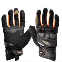 Sweep Перчатки кожаные+текстиль Hammer Black/Orange в Ярославле