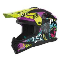 LS2 Шлем MX708 Fast II Gorilla фиолетово-желтый в Ярославле