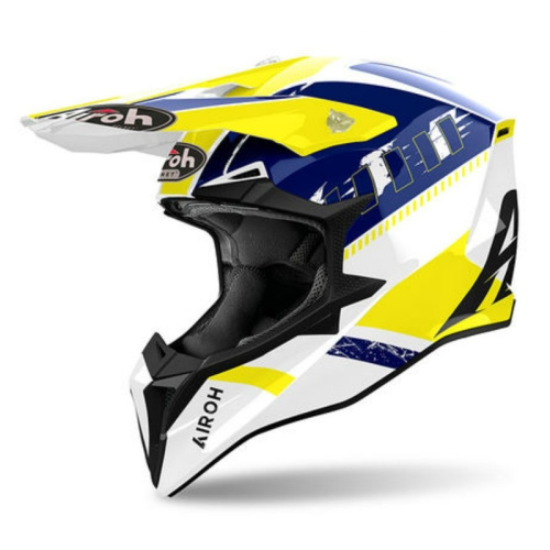 Airoh Мотошлем Wraaap Feel Yellow/Blue Gloss в Ярославле