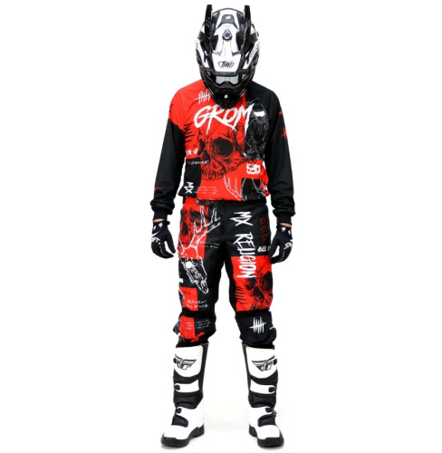 Grom Штаны кроссовые MX Religion red в Ярославле