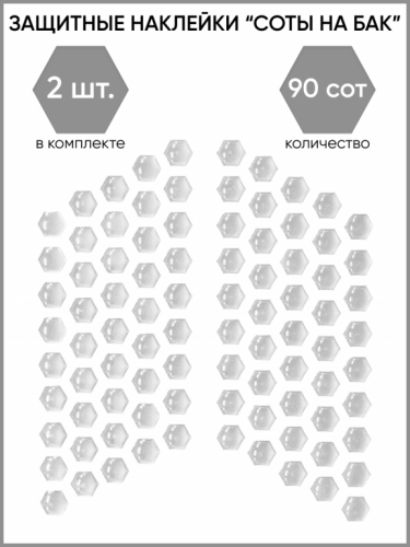 Motolike Наклейки на бак Соты Прозрачные в Ярославле