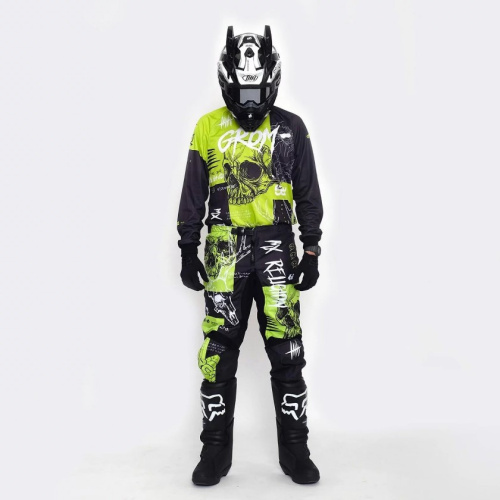 Grom Штаны кроссовые MX Religion lime в Ярославле