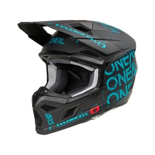 Oneal Шлем кроссовый 3Series Static черный/бирюзовый в Ярославле