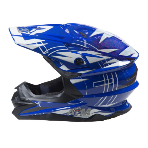 AiM Шлем кроссовый JK803S Blue/White в Ярославле